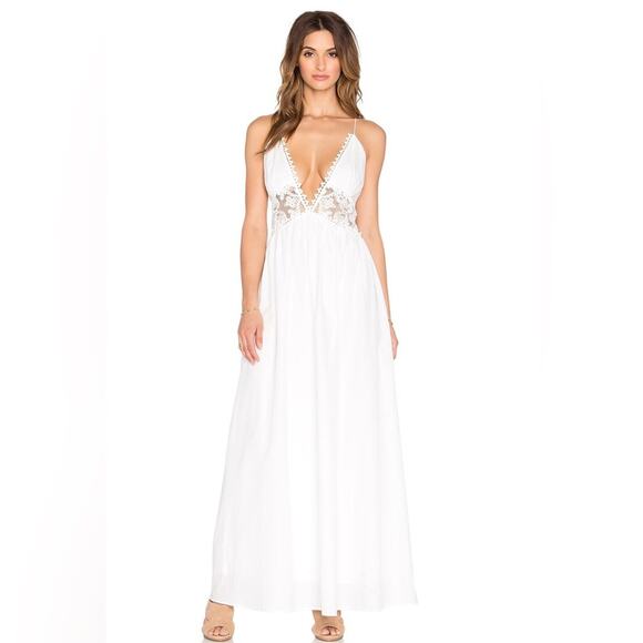 The Jetset Diaries | Grazie Maxi Dress In Ivory Size Medium - Picture 1 of 8